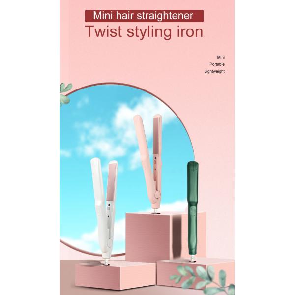 LED Mini Hair Straightener , Tourmaline Ceramic Small Travel Flat Iron
