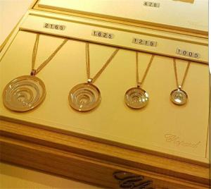 China 18K Gold Chopard Jewelry Happy Spirit Pendant Round Shape With Natural Diamonds on sale