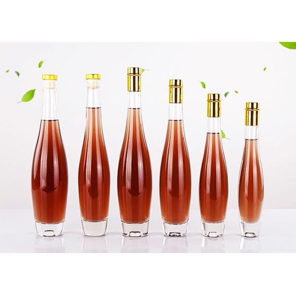 Custom Empty Glass Wine Bottles With Cork High Grade Modern Design