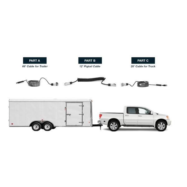 Waterproof 5 Way Video Camera Extension Cable For Truck Trailer Monitor System