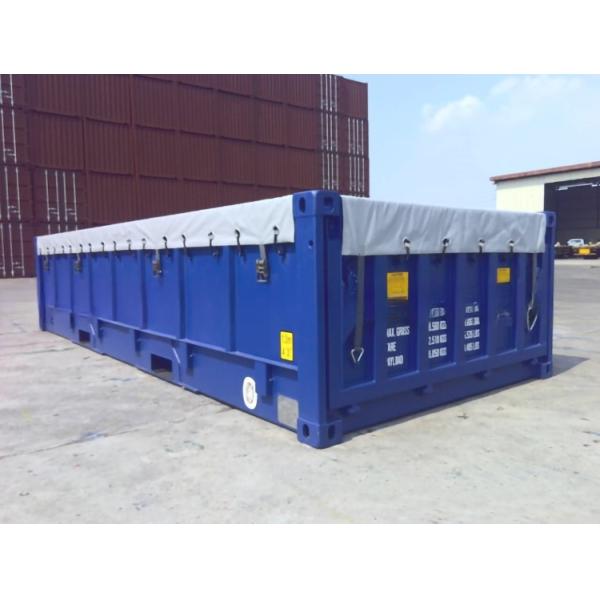 20ft Half Height Soft Open Top Container with Tarpaulin Roof Cover BV Certified High Capacity Bulk Ore Storage Solution