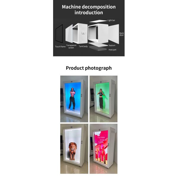 32" Transparent 3D Hologram Infrared Digital Poster Animation Elevator Museum Exhibitions Shopping Mall Airport Retail Store