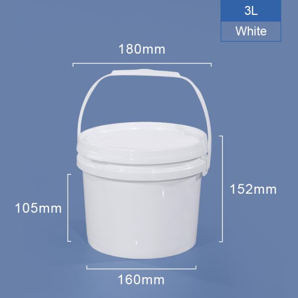 liquid fertilizer PP Round Plastic Bucket With Lid Handle Printing with Heat Transfer