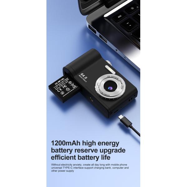 Ultra HD Camcorder 4K Recording Digital Camera Dual Camera Selfie 96 Million Pixels