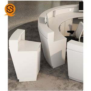 ISO9001 Approved Airport Reception Desk Round Reception Table