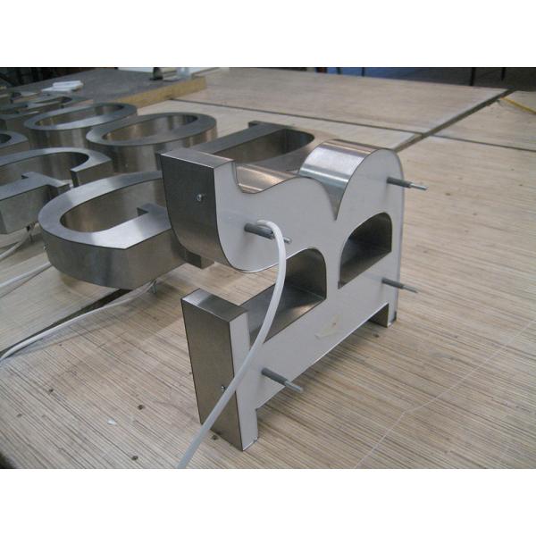 Office Sign Illuminated Channel Letters , 201 Stainless Steel 3D Channel Letters