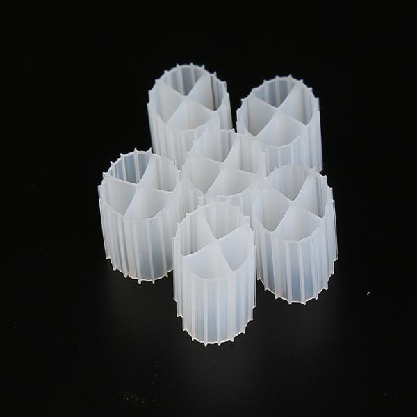 High Efficiency Biofilm Carrier MBBR Filter Media 11mm X 7mm Size And White Color