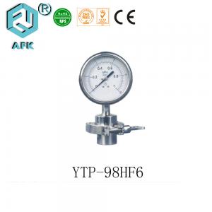 China Stainless Steel Oil Filled Pressure Gauge 98mm Sanitary With Diaphragm Seal on sale