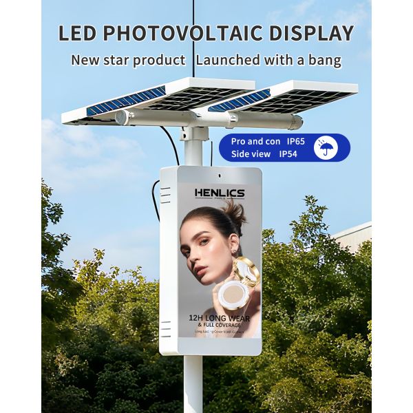 Solar Powered Outdoor LED Display with Energy Saving Technology and Remote Device Management