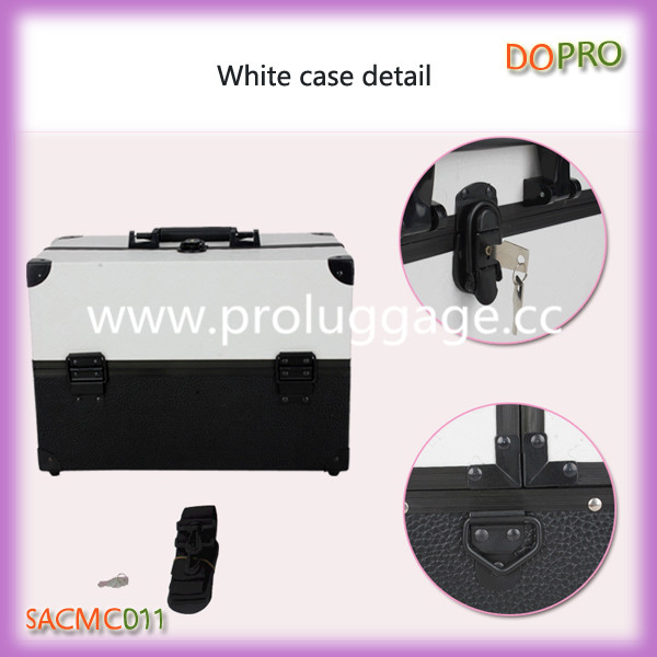 New design beautiful printing pu makeup carrying case with shoulder strap (SACMC011)