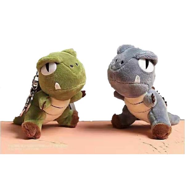 Dinosaur Doll Key Chain Plush Material With Cotton Green 10cm