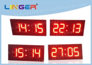 China 4 Digits Industrial Digital Clock , Wall Mounted Digital Clock With Hanging Brackets on sale
