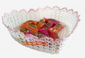 China Lace Doily Bowl Basket Handicraft Wastepaper Wedding Gift Candy Basket on sale