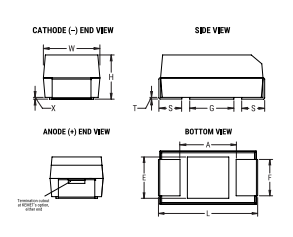 T490T686M006ATE600 Tantalum Capacitor Solid 68uF 6.3V T CASE 20%