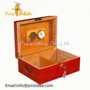 China Wooden Cigar Box, Front Mounted Hygrometer, Wholesale Factory Price on sale