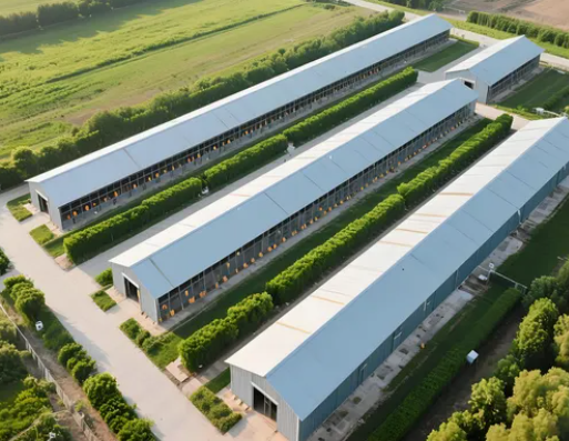 Smart Control High-Efficiency Modular Poultry House for Automated Chicken Farm Structure