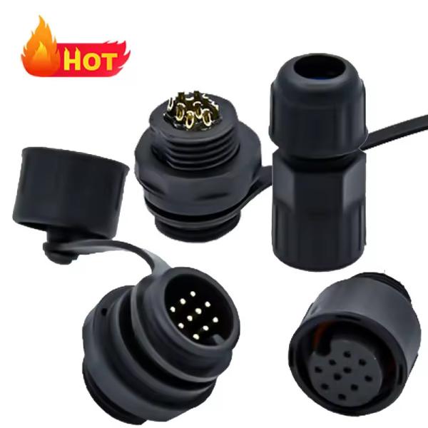 Rigoal Wholesale custom IP68 M16 2 3 4 5 6 8 9 10 pin solar industrial LED lamp outdoor waterproof connector