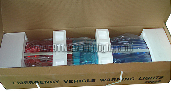 TBD-GA-02625B Strobe lightbar, DC12V, PC lenses & Aluminium base, waterproof, CE passed