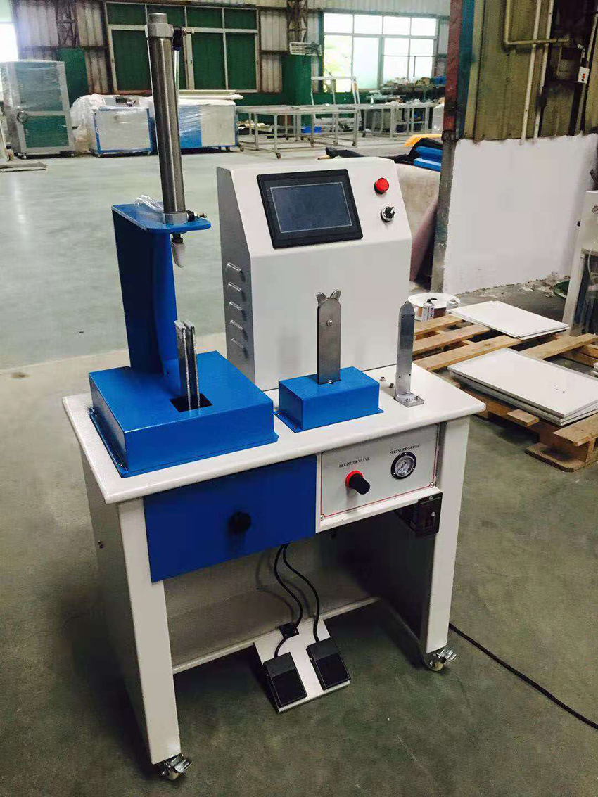 Shoe Making Machine with Pedal Switch Operation and PLC Touch Screen for Flipping and Stretching of Various Shoe Tongues