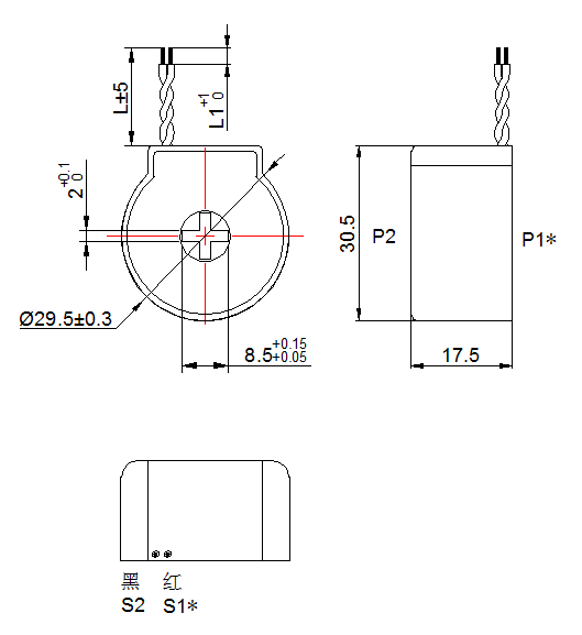Cross Holes DC Immunity Three Phase Current Transformer Electricity Meters Use