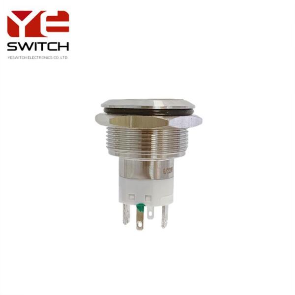 22mm 16A Metal Push Button Light Switch IP67 Push Button Switch Metal 3000VAC
