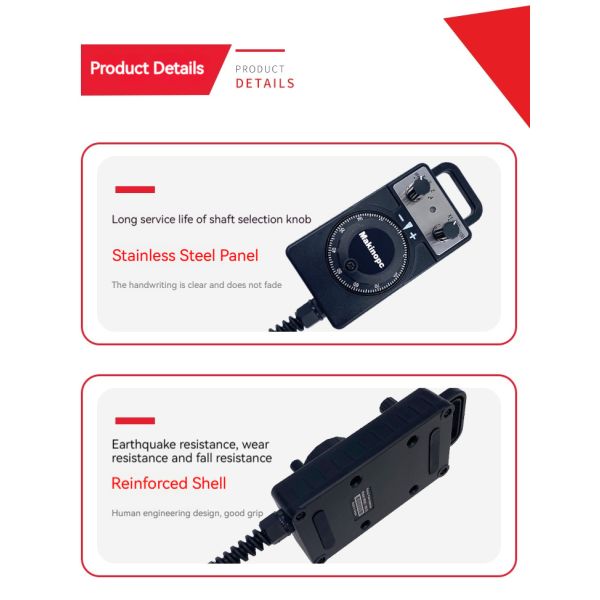 Makinopc MH Series CNC Numerical Control Electronic Handwheel 5V 100PPR Handheld Pulse Generator for Fanuc GSK Fagor CNC System