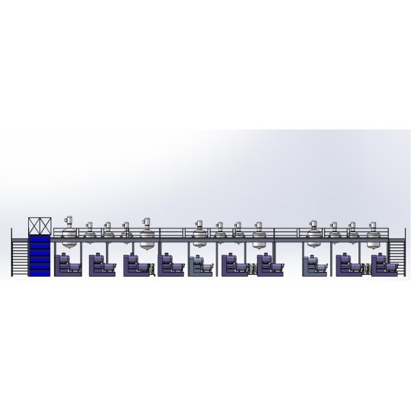 Automatic Ink Production Line Installation Fixed In The Platform