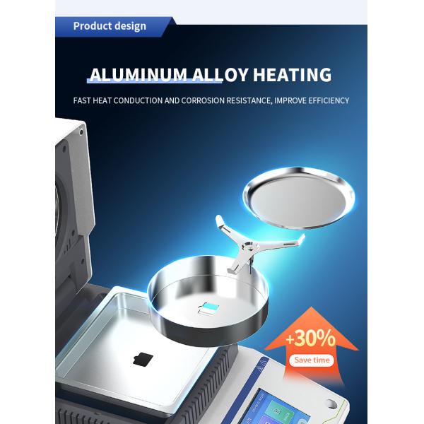 High Speed Moisture Analyzer for Food 0.005g Grain Digital Moisture Balance Meter Tester