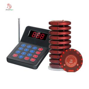 China wireless long range restaurant electric remote control vibrators coaster pager for calling guest to pick up order on sale