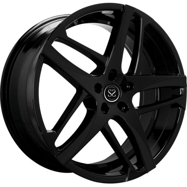 19 inch black machine face chrome 5*120 1 piece forged racing wheels rim