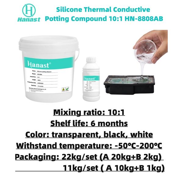 High Dielectric Strength Silicone Potting Compound For High Voltage Power Components