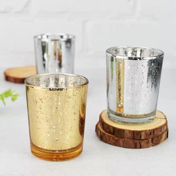 Luxury Empty Scented Candle Jar Electroplating Carving Unique Candle Jars With Lids