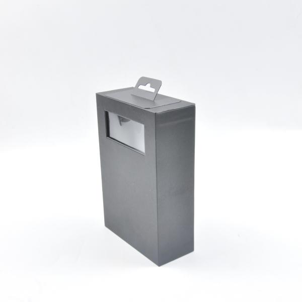 Cardboard Earphone Headphone Boxes With Window Two Piece Base And Lid