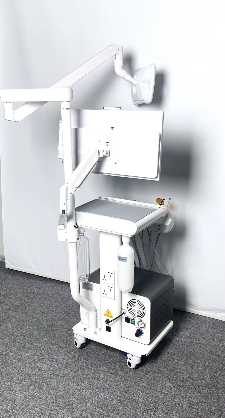 Luxury Dental Device Trolley Cart Mobile Dental Treatment Cart Portable Dental Unit with LED Light Dental Operation Trolley