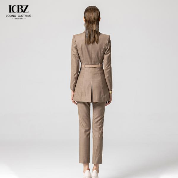 Polyester Fiber Women's Elegant 3 Piece Sets 2023 Office Formal Blazer Coat Shorts Sets