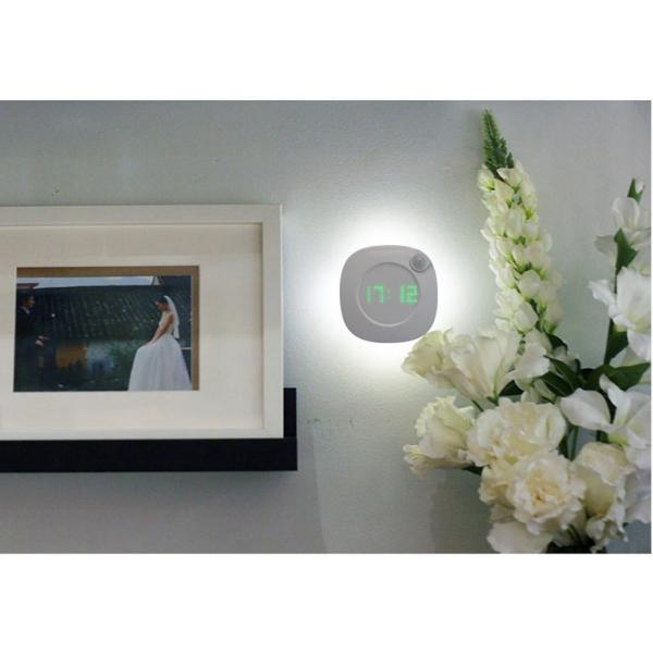 600MAH 0.3W USB Rechargeable Motion Sensor Light Digital Display Time Clock Magnet Attach