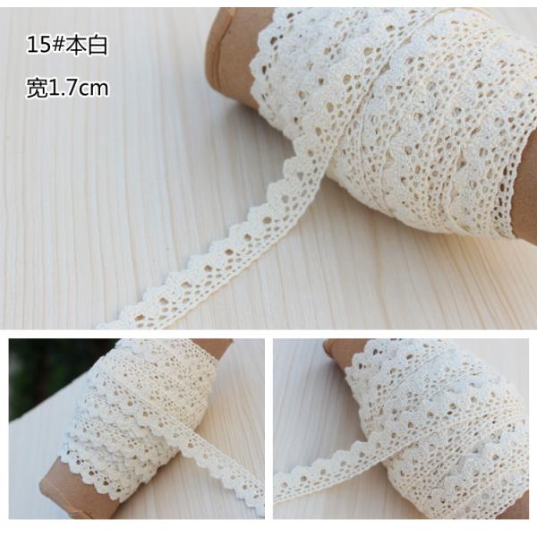 Long Vintage Cotton White Crochet Scallop Pattern Lace Trim DIY Embroidered Sewing Stretch