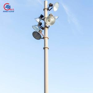 China Hot Dipped Galvanized CCTV Camera Lamp Post Conical Security Mast on sale