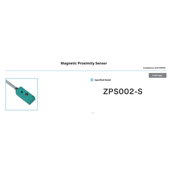 RoHS2 Certified IP65 S-pole Magnetic Proximity Sensor with Red Indicator ZPS002-S