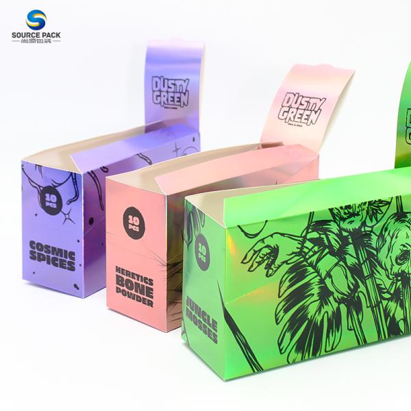 Hologram Display Cigar Packaging Boxes With Metallic Printing Process