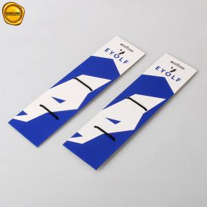 Buy cheap Custom Printed Folding Blue Header Card Bag Topper For Neckerchief product