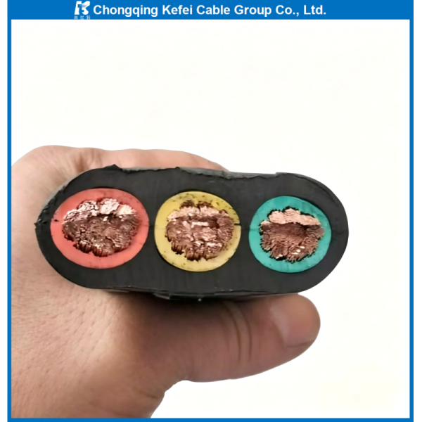 YFFB Flat Rubber Cable with High-Flexibility Design 450/750V Rated Voltage and EPR Insulation for Industrial Use