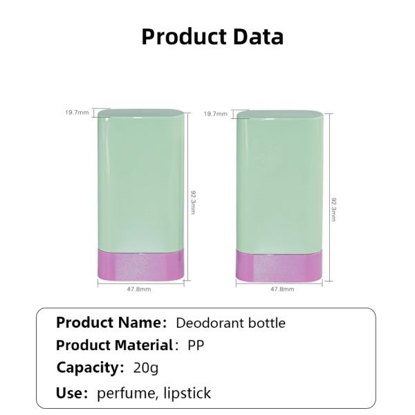 Top/Bottom Filling 20g PP PCR Bottom Rotation Sunscreen Stick Deodorant Packaging Container