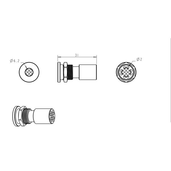 5mm Diameter Cable Fiber Ribbon Splitter 12 Strand Fiber Fan Out Kit