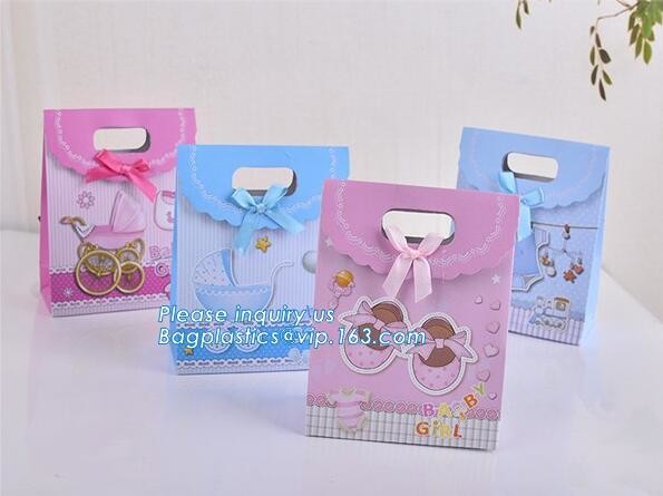 paper carrier bag,kraft paper bag,craft paper bag manufacturer,Printing Logo Paper Carrier Bag with Bowknot and Handle f