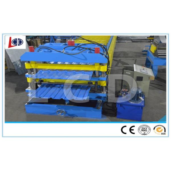 Double Layer Roofing Sheet Making Machine , Wall Panel Roll Forming Machine Energy Saving