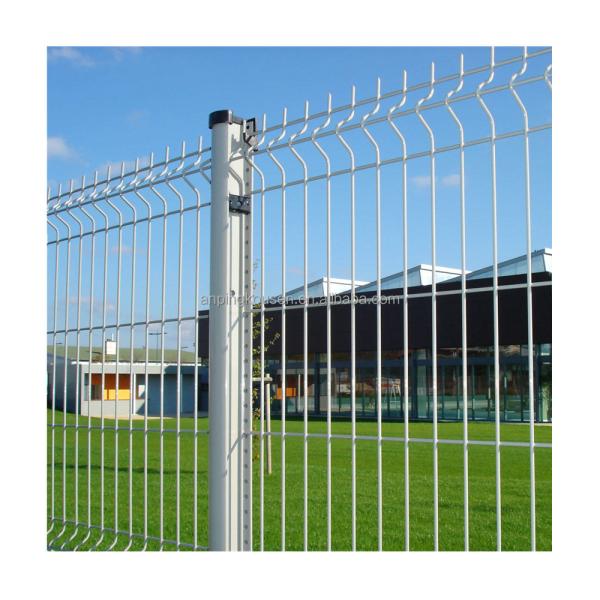 Square/Rectangular Post 3D Galvanized Garden Wire Mesh Fence with Steel