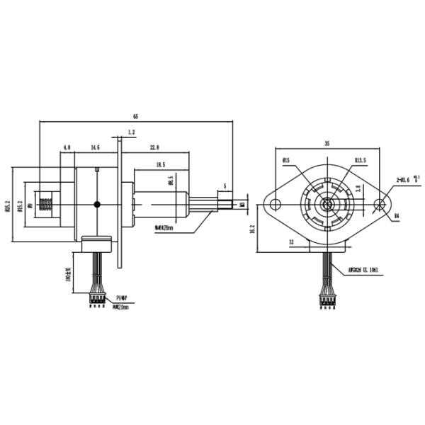 25MM Miniature Linear Actuator Stepper Motor Permanent Magnet Threaded Shaft