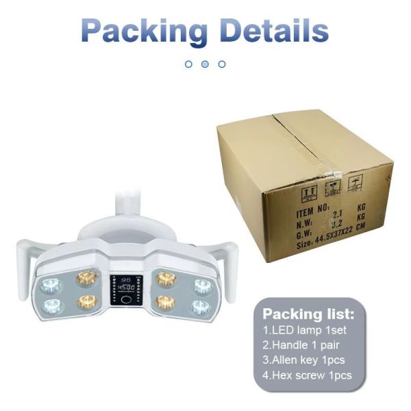 8 LED Dental Light with Sensor Switch Dental Chair Cold Light Square Reflector Dental Lamp