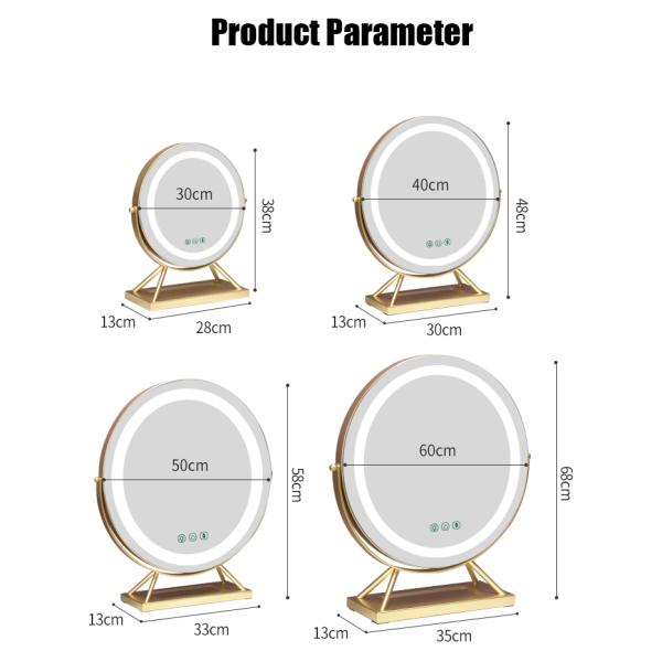 LED Lamps 10x Magnifying Round Vanity Mirror Dimmer Light Personalized